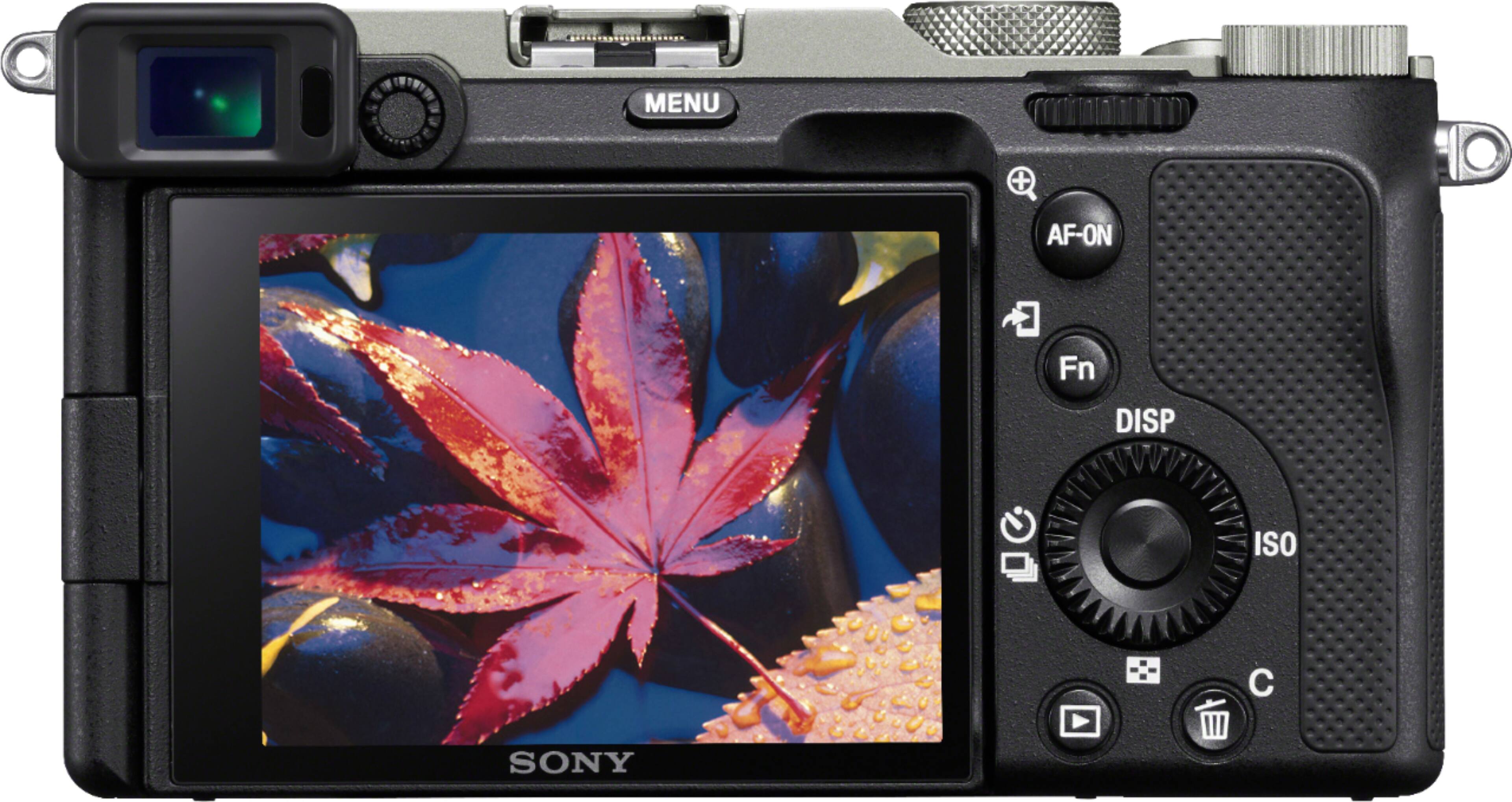Back. Sony - Alpha 7C Full-frame Mirrorless Camera - Silver.