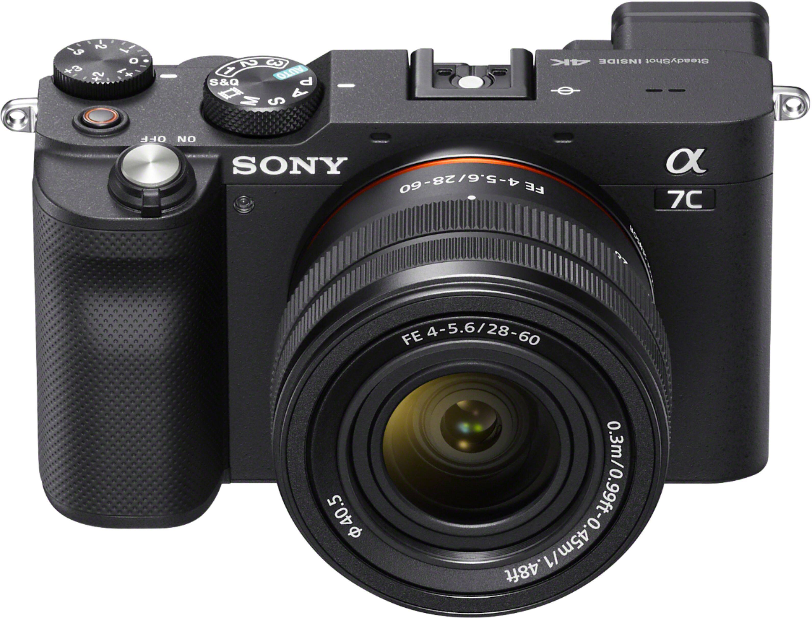 Alt View 1. Sony - Alpha 7C Full-frame Compact Mirrorless Camera with FE 28-60mm F4-5.6 lens - Black.