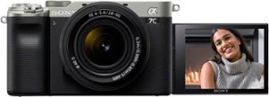 Sony - Alpha 7C Full-frame Compact Mirrorless Camera with FE 28-60mm F4-5.6 lens - Silver - Front_Zoom