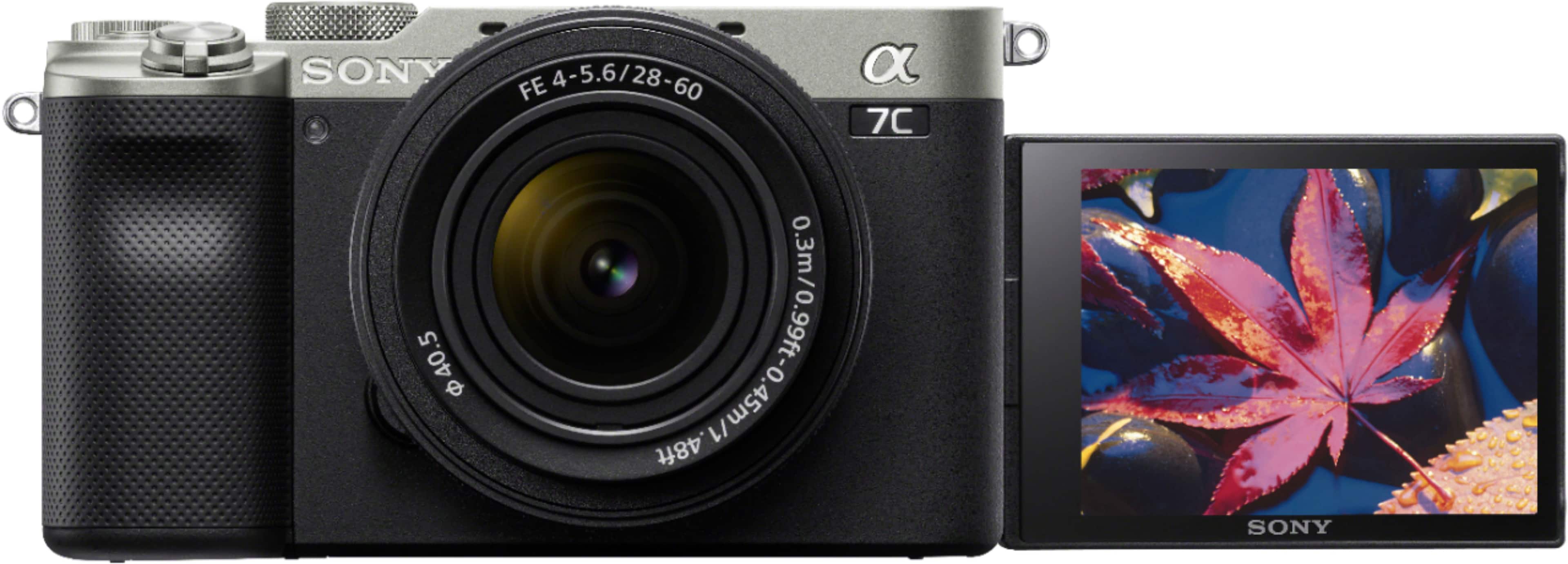Alt View 1. Sony - Alpha 7C Full-frame Compact Mirrorless Camera with FE 28-60mm F4-5.6 lens - Silver.