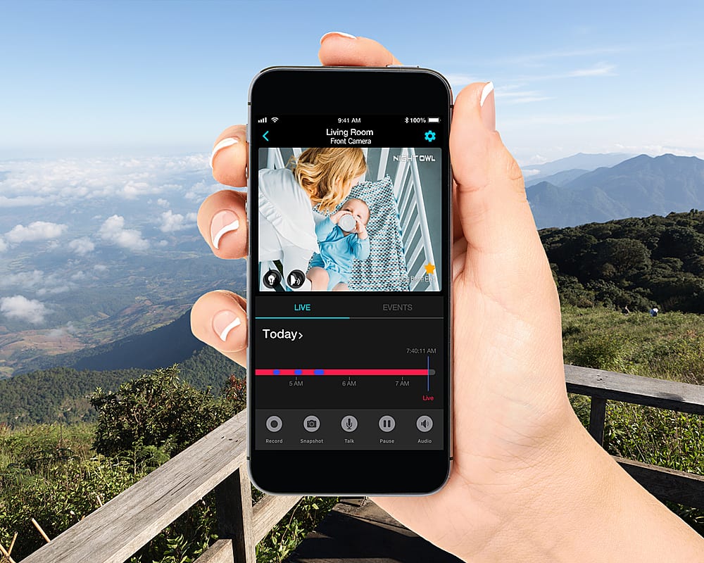 Alt View 14. Night Owl - 1080p HD Wi-Fi IP Camera with Built-In Spotlight - White.