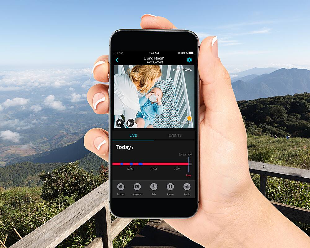 Alt View 14. Night Owl - 1080p HD Wi-Fi IP Camera with Built-In Spotlight - White.