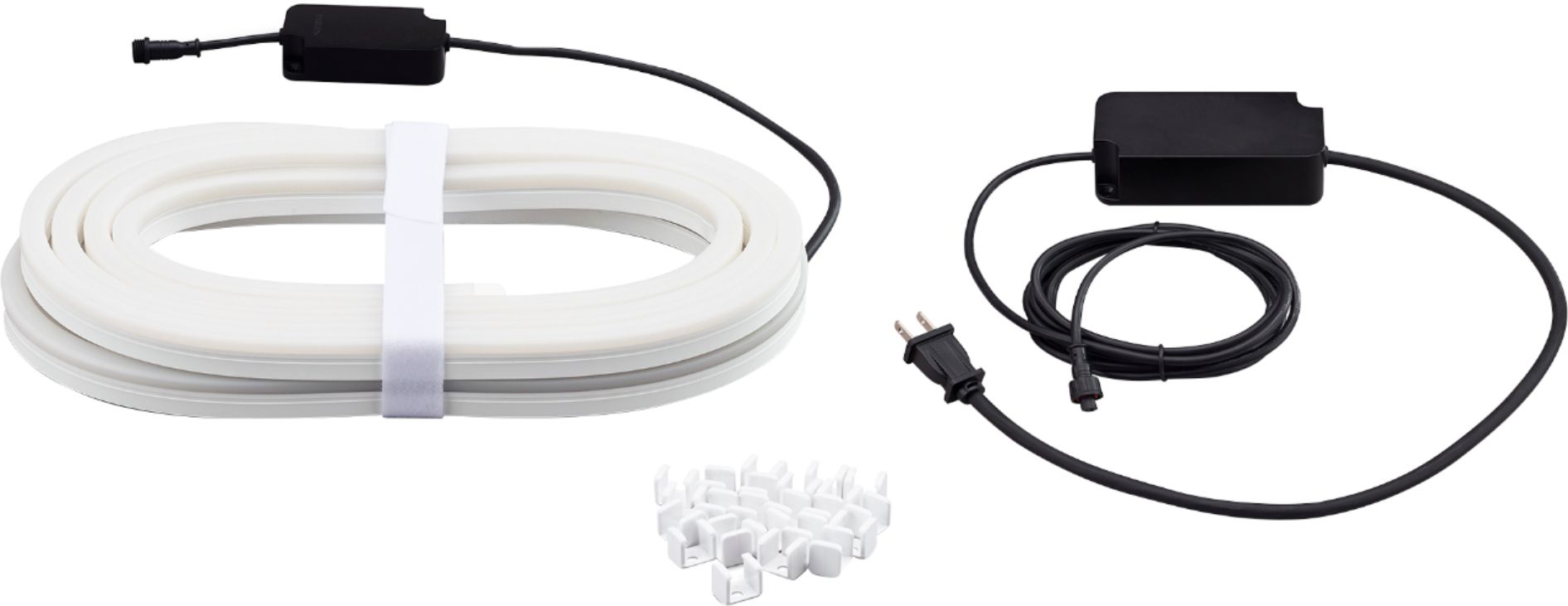 Left View: Philips - Hue Outdoor Lightstrip 197-inch/16-foot - White and Color Ambiance