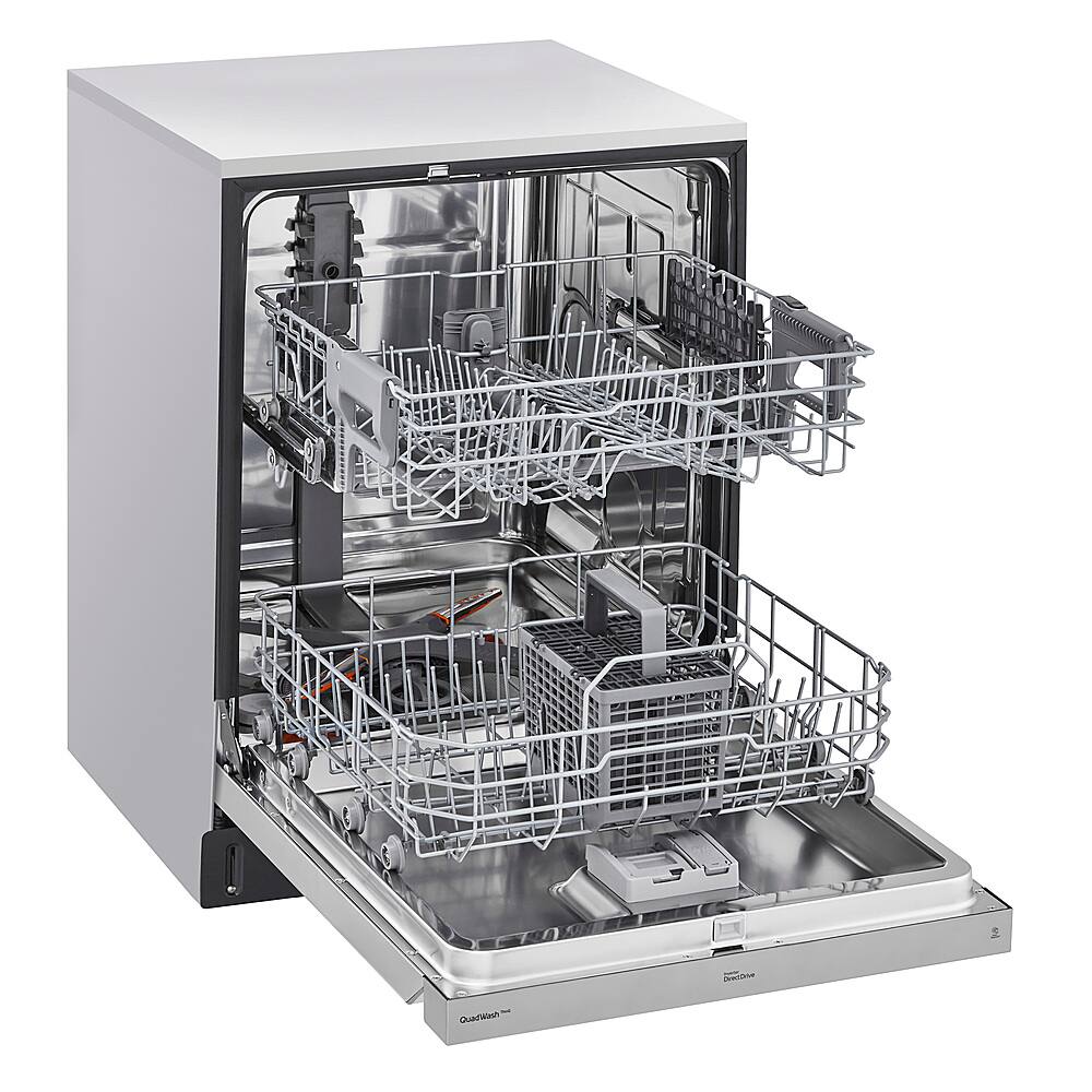 Alt View 11. LG - 24" Front Control Smart Built-In Stainless Steel Tub Dishwasher with QuadWash, and 48dba - Stainless Steel.
