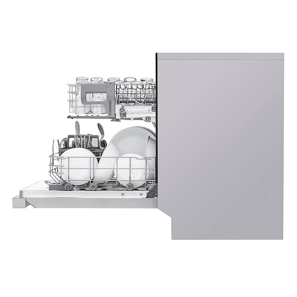 Alt View 12. LG - 24" Front Control Smart Built-In Stainless Steel Tub Dishwasher with QuadWash, and 48dba - Stainless Steel.