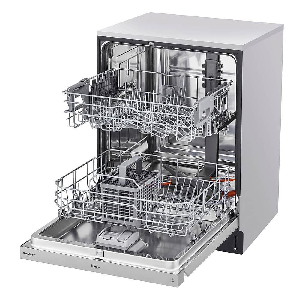 Alt View 19. LG - 24" Front Control Smart Built-In Stainless Steel Tub Dishwasher with QuadWash, and 48dba - Stainless Steel.