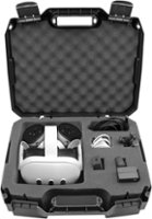 CASEMATIX - Hard Shell Custom Travel Case for Meta Quest 3 and 2 VR Headsets - Black - Front_Zoom
