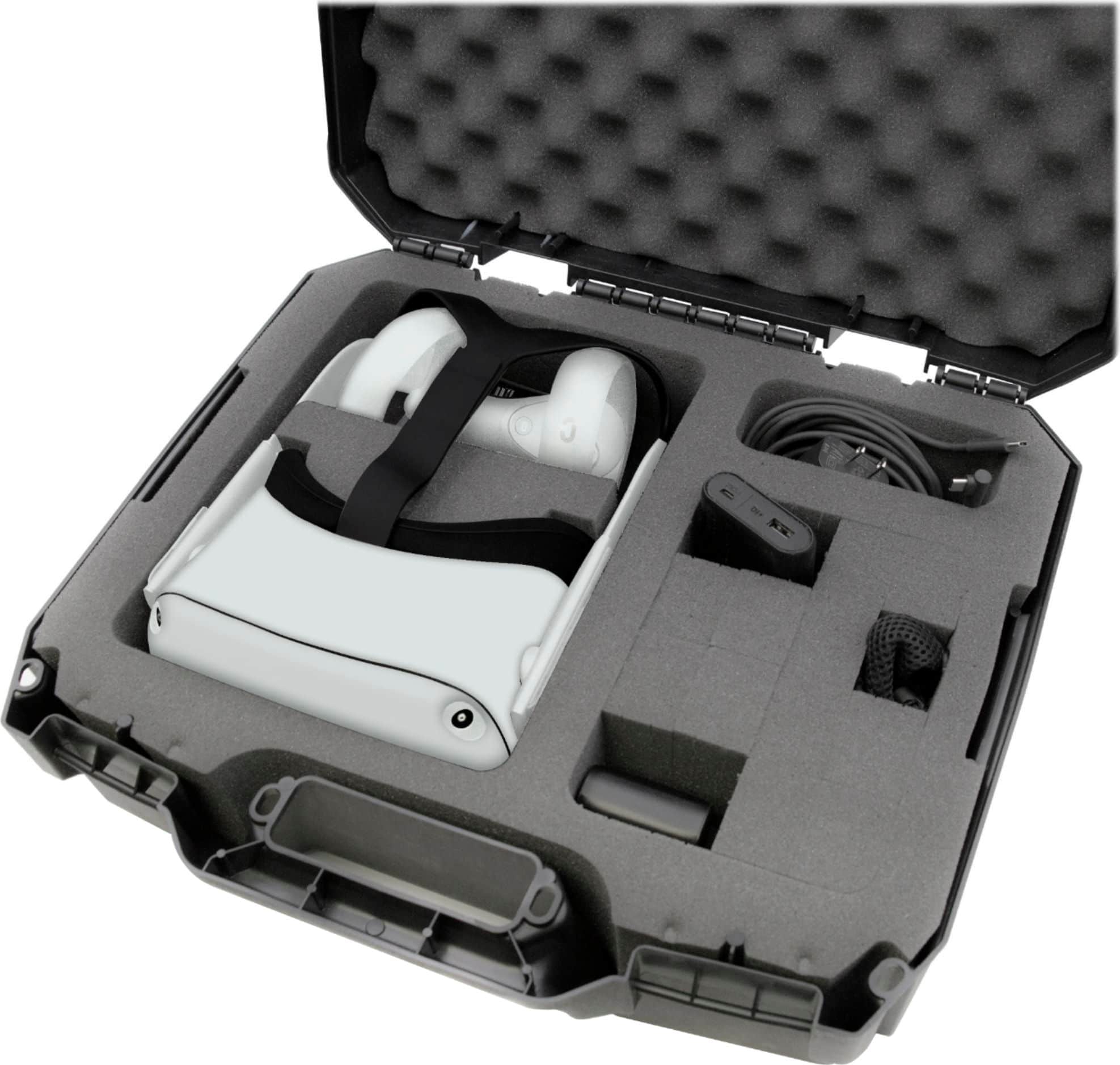 Alt View 13. CASEMATIX - Hard Shell Custom Travel Case for Meta Quest 3 and 2 VR Headsets - Black.