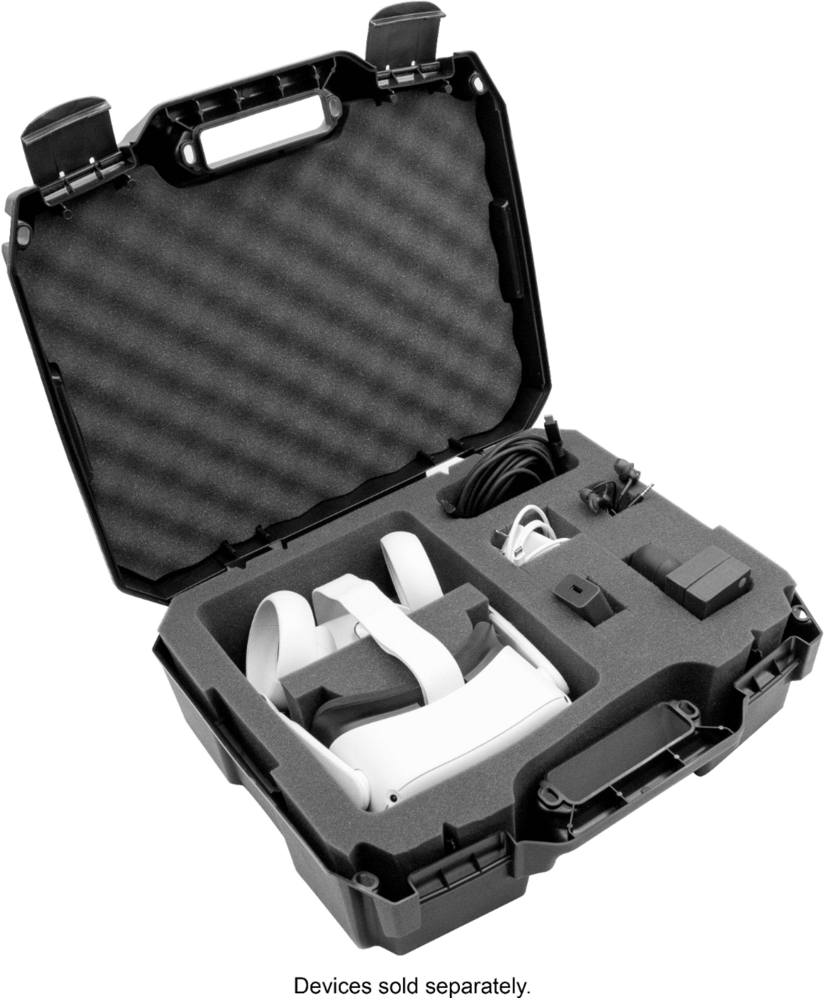 Alt View 14. CASEMATIX - Hard Shell Custom Travel Case for Meta Quest 3 and 2 VR Headsets - Black.