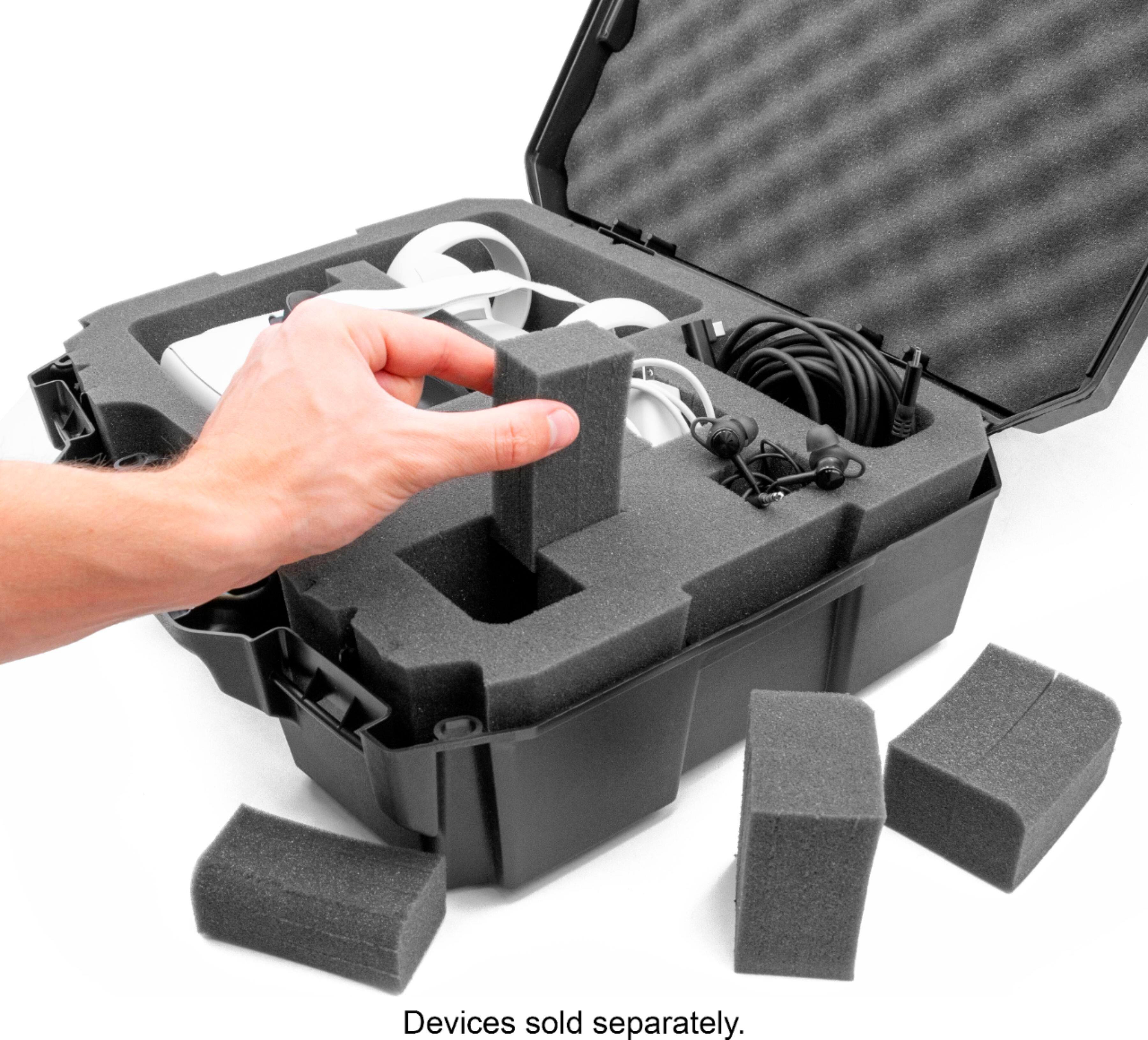 Alt View 15. CASEMATIX - Hard Shell Custom Travel Case for Meta Quest 3 and 2 VR Headsets - Black.