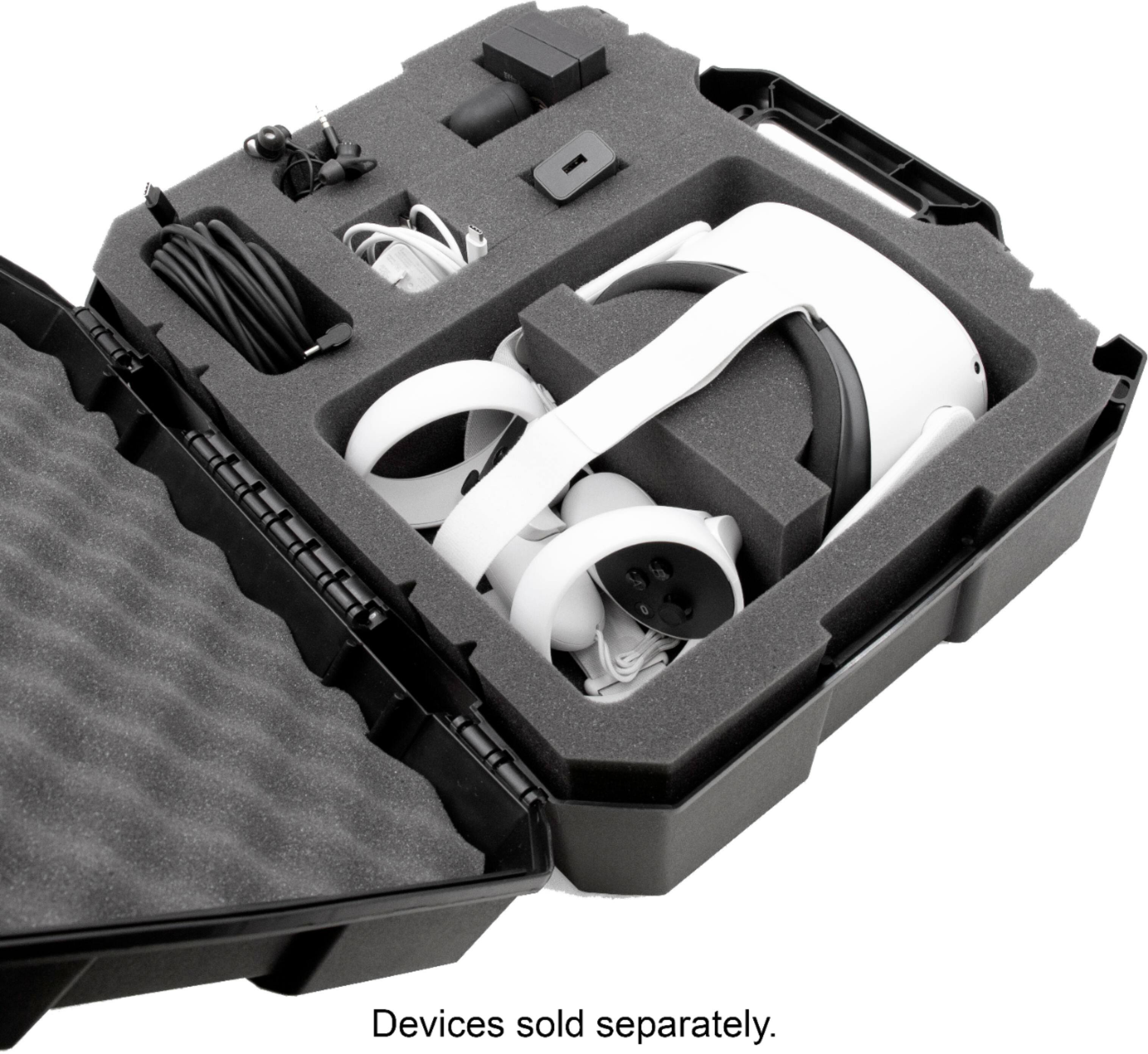 Alt View 16. CASEMATIX - Hard Shell Custom Travel Case for Meta Quest 3 and 2 VR Headsets - Black.