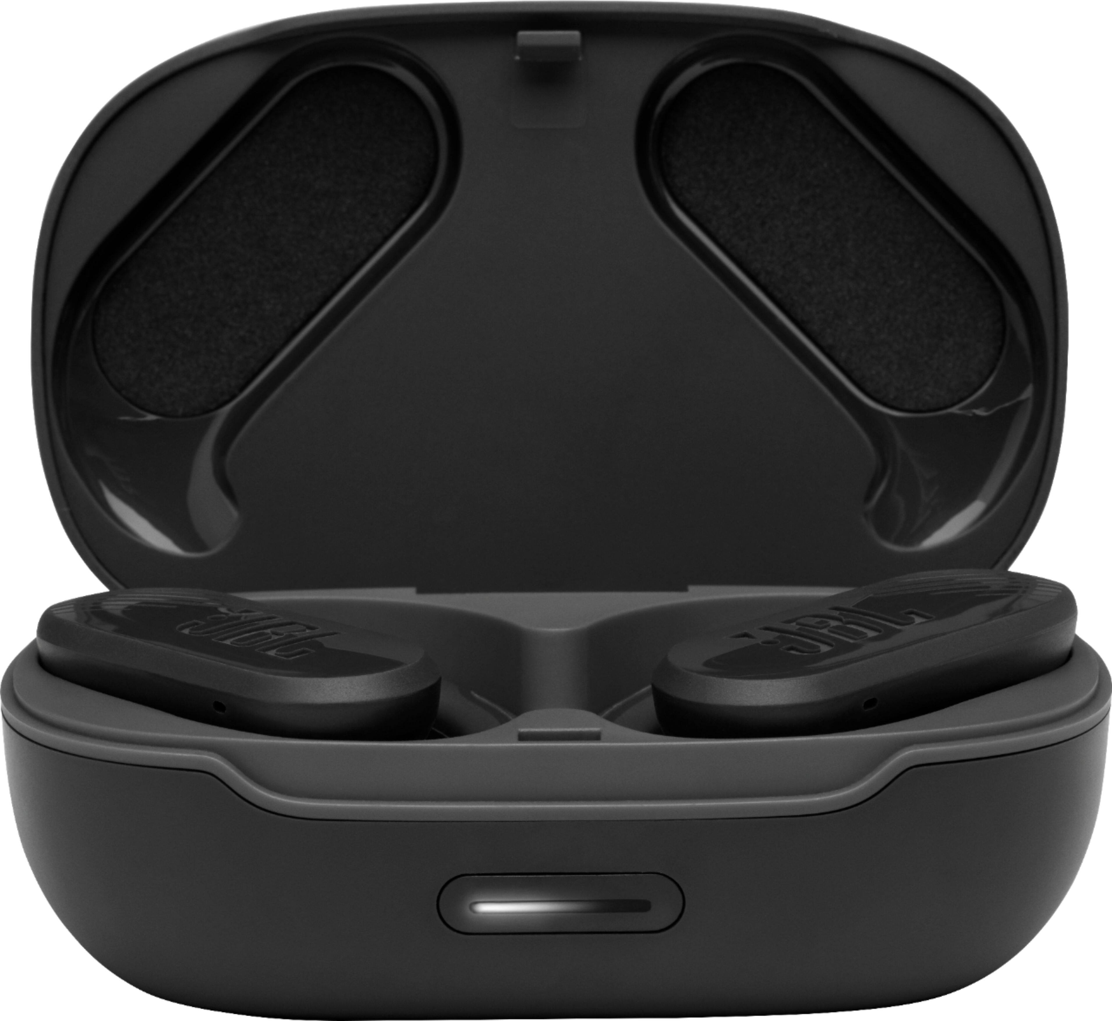 Left. JBL - Endurance Peak II True Wireless In-Ear Earbuds - Black.