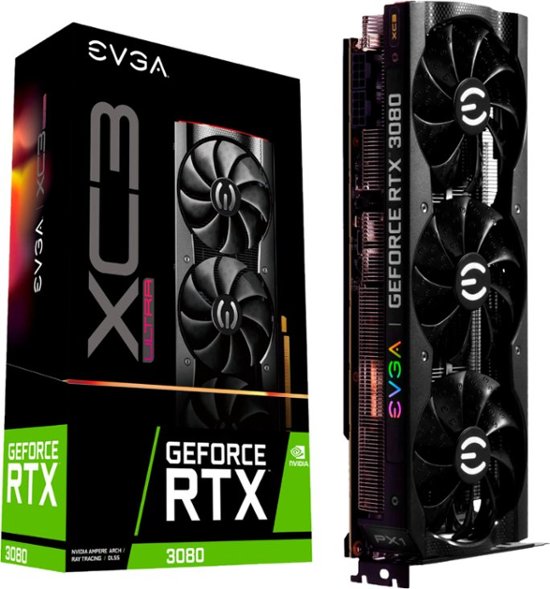 Front Zoom. EVGA - GeForce RTX 3080 XC3 ULTRA GAMING 10GB GDDR6 PCI Express 4.0 Graphics Card.