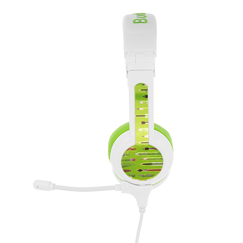 Left View: BuddyPhones - School+ Wired On-Ear Headphones - Green