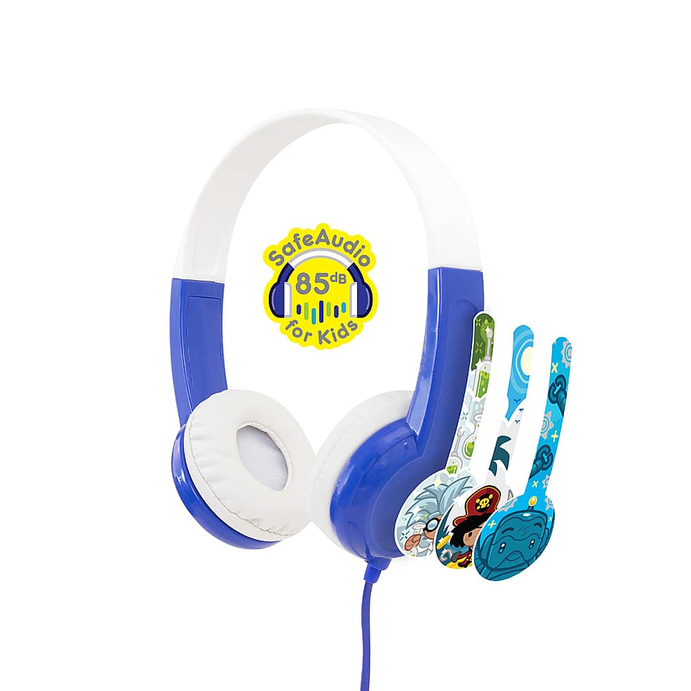 Front. BuddyPhones - Discover Wired On-Ear Headphones - Blue.