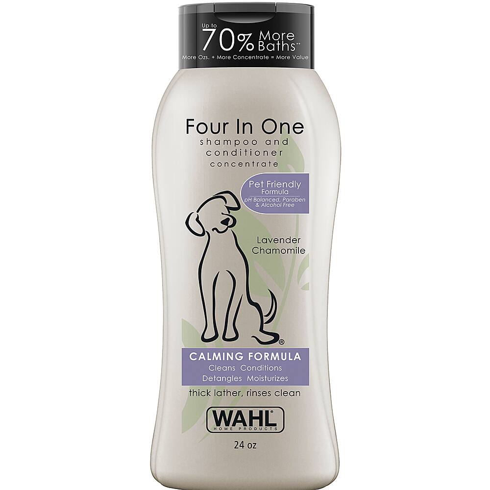 Angle. Wahl - Pet Four in One Calming Dog Shampoo - 820000A - White-Purple.