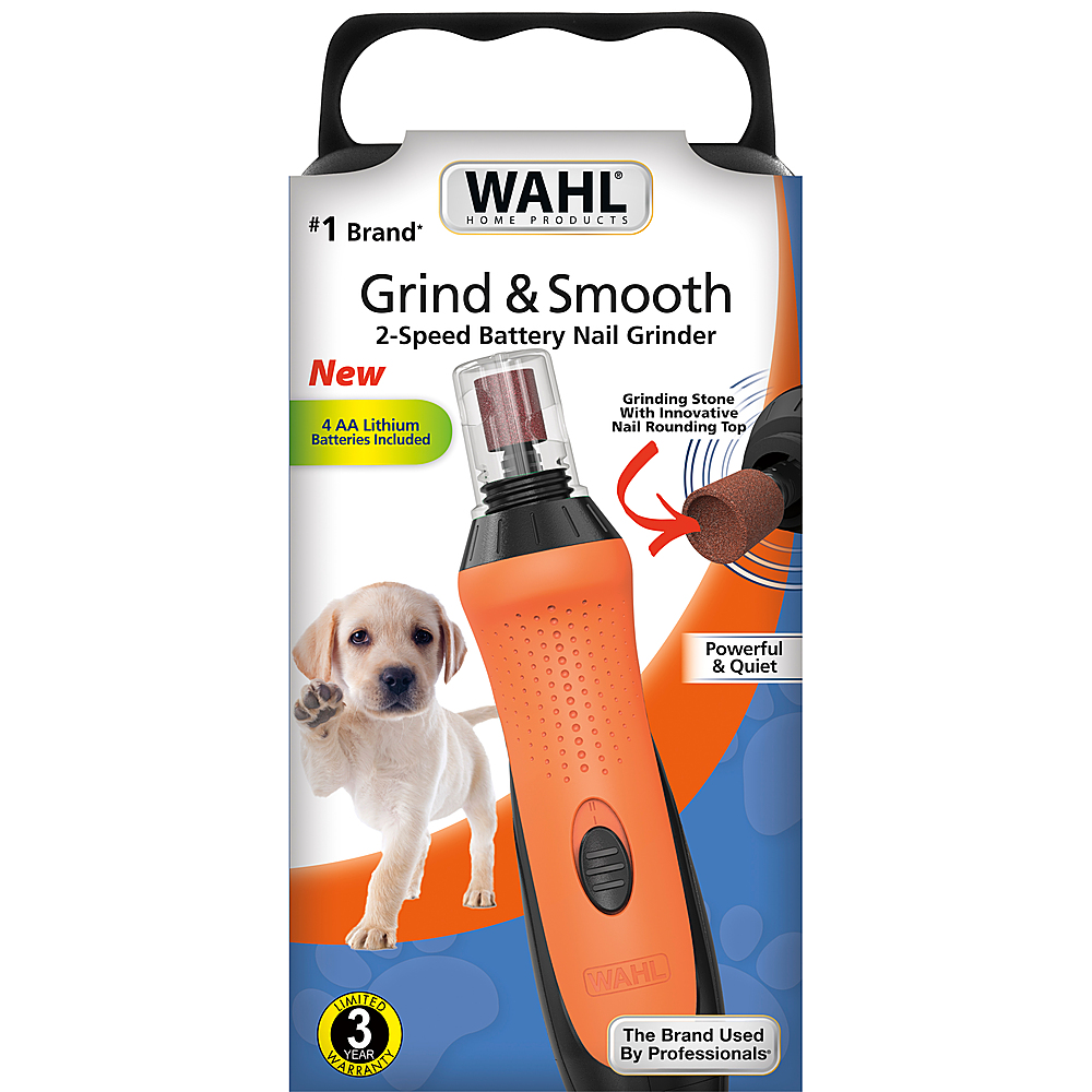 Angle View: Wahl - Grind and Smooth Pet Nail Grinder - Orange