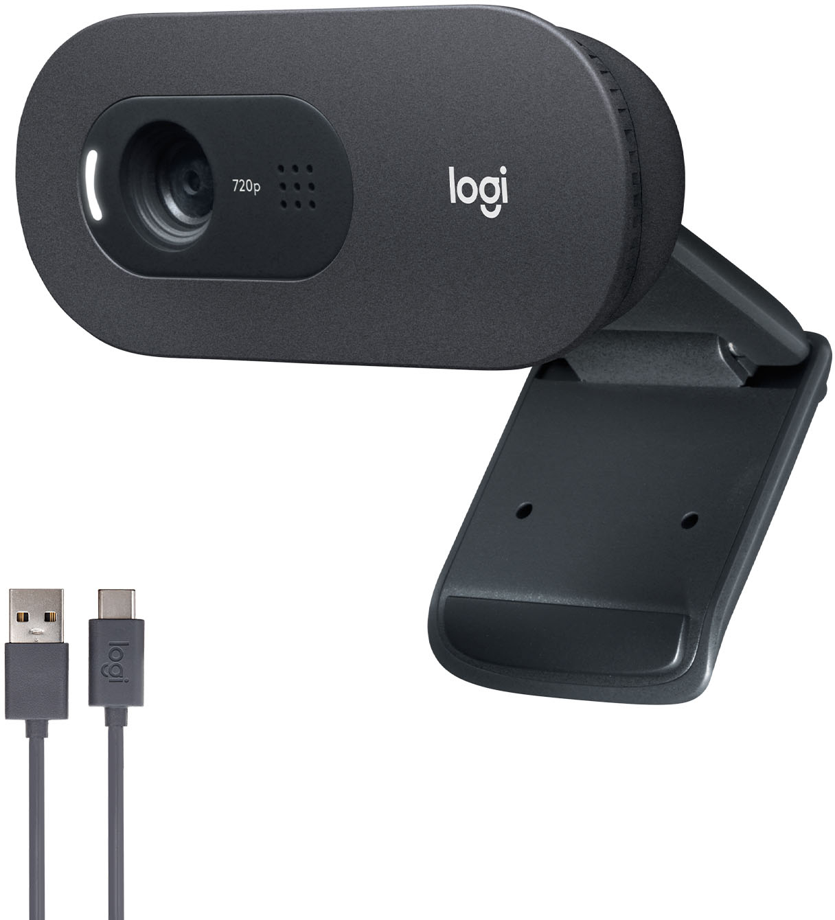 professionel klistermærke gevinst Logitech C505 720 Webcam with Long-Range Mic Black 960-001363 - Best Buy