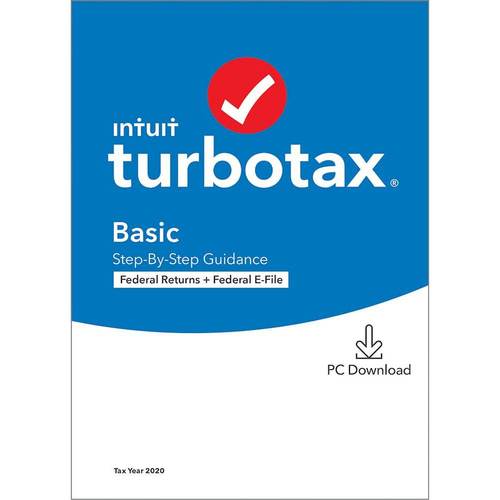 Intuit - TurboTax Basic Federal + E-File 2020 (1-User) - Windows [Digital]