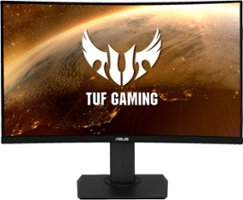 ASUS - Geek Squad Certified Refurbished TUF Gaming 32" LED Curved FreeSync Monitor with HDR - Black - Front_Zoom