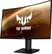 Left. ASUS - Geek Squad Certified Refurbished TUF Gaming 32" LED Curved FreeSync Monitor with HDR - Black.