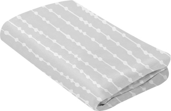 Front Zoom. 4moms - breeze® waterproof playard sheet - Grey Beads.