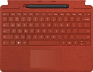 Front Zoom. Microsoft - Surface Pro X Signature Keyboard with Slim Pen - Poppy Red.