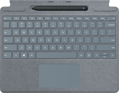 Microsoft - Surface Pro X Signature Keyboard with Slim Pen - Ice Blue