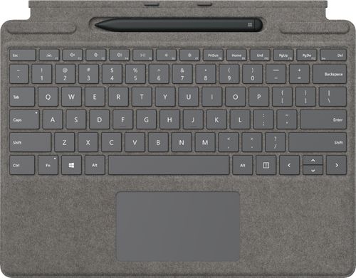 Microsoft - Surface Pro X Signature Keyboard with Slim Pen - Platinum