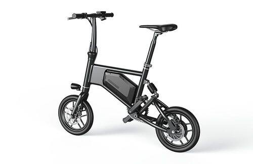 Glarewheels - X5 Electric Bike Urban Fashion Foldable w/18 mile Max Operating Range & 15mph Max Speed - red