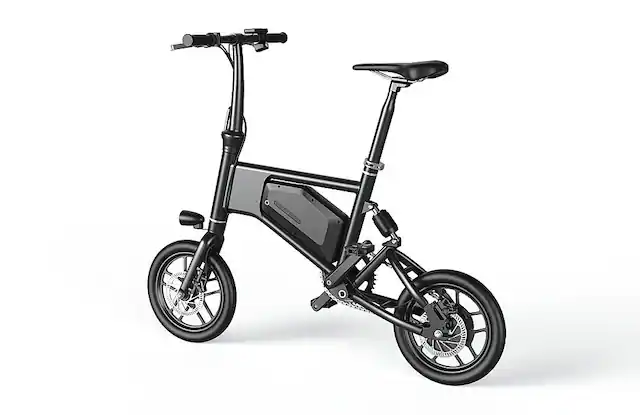 Front. Glarewheels - X5 Electric Bike Urban Fashion Foldable w/20 mile Operating Range with pedal assist & 15mph Max Speed - Black.
