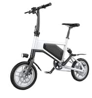 Glarewheels - X5 Electric Bike Urban Fashion Foldable w/20 mile Operating Range with pedal assist & 15mph Max Speed - White - Front_Zoom