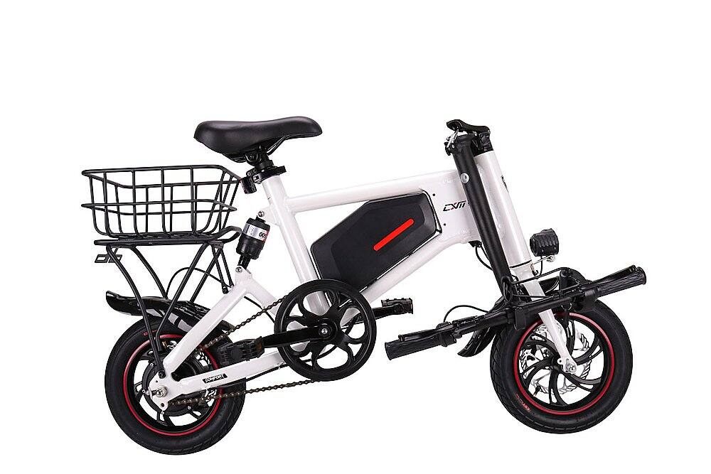 Alt View 16. Glarewheels - X5 Electric Bike Urban Fashion Foldable w/20 mile Operating Range with pedal assist & 15mph Max Speed - White.