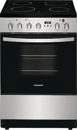 Front. Frigidaire - 1.9 Cu. Ft. Freestanding Electric Smoothtop Range - Stainless Steel.