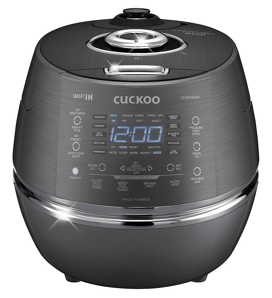 Cuckoo - 6 Cup Multifunctional Induction Heating Pressure Rice Cooker & Warmer CRP-DHSR0609FD - Dark Gray