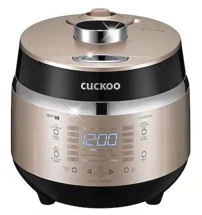 Front. CUCKOO ELECTRONICS - Cuckoo 3 Cup Multifunctional Induction Heating Pressure Rice Cooker & Warmer CRP-EHSS0309FG - Copper.