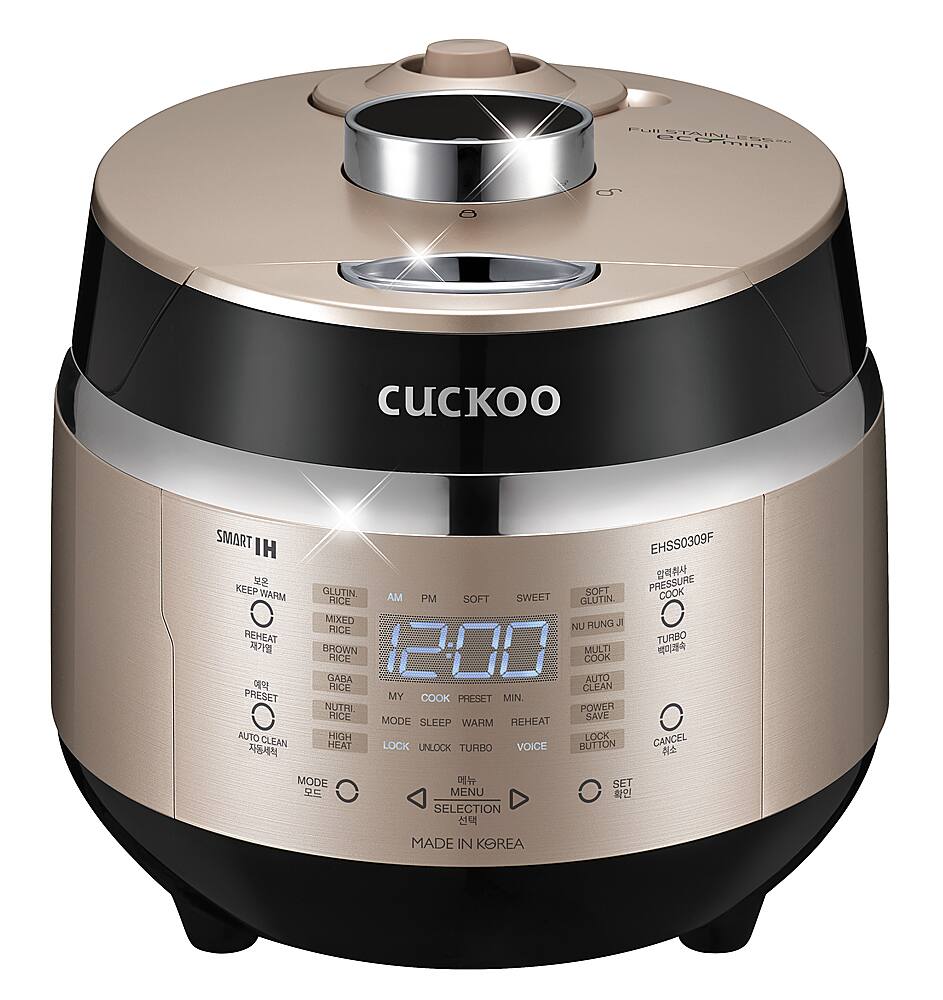 Cuckoo - 3 Cup Multifunctional Induction Heating Pressure Rice Cooker & Warmer CRP-EHSS0309FG - Copper