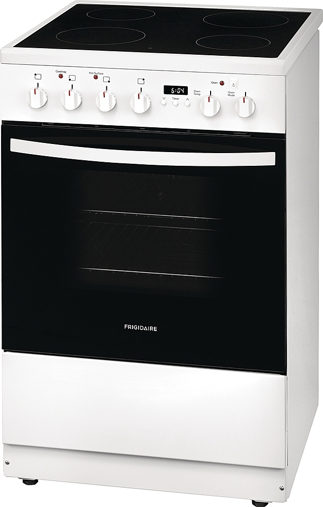 Left View: Frigidaire - 1.9 Cu. Ft. Freestanding Electric Smoothtop Range - White
