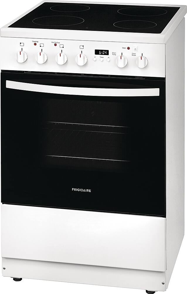 Left. Frigidaire - 1.9 Cu. Ft. Freestanding Electric Smoothtop Range - White.