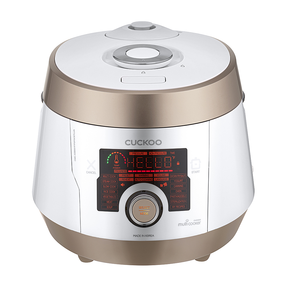 Angle View: CUCKOO ELECTRONICS - 5-Quart Premium Multi-Pressure Cooker - White/ Gold