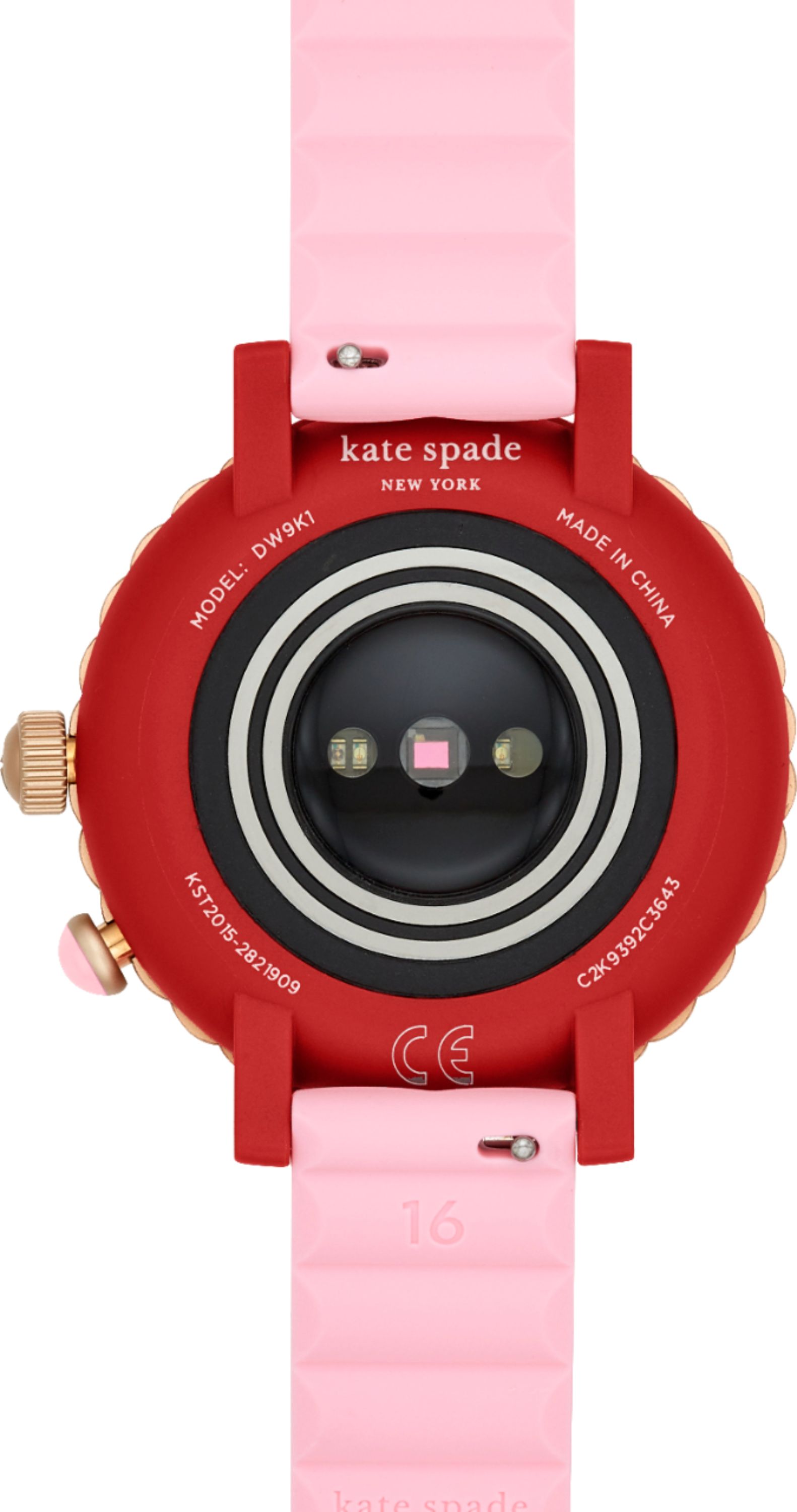Back View: kate spade new york - Sport Smartwatch - Pink Silicone