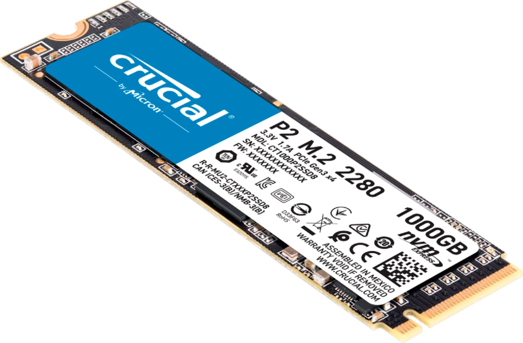 Crucial P2 1TB Internal SSD PCIe Gen 3 x4 - Best Buy