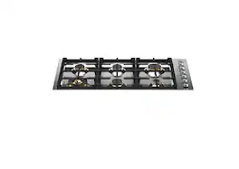 Bertazzoni - 6 Burner 36'' Drop in Gas Cooktop - Stainless Steel