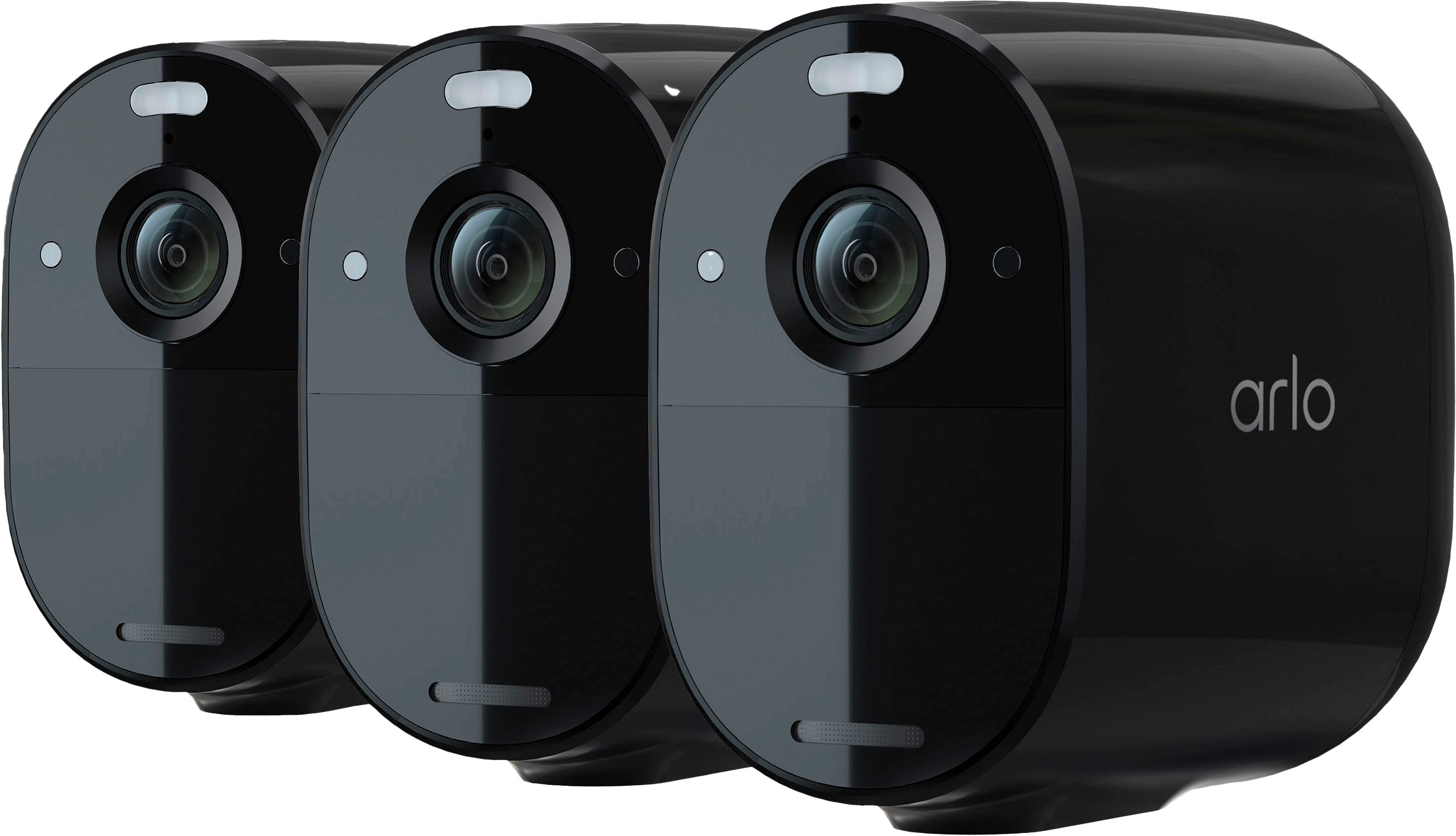 Arlo Pro 4 Spotlight Camera Security Bundle 3 Wire-Free Cameras  Indoor/Outdoor 2K with Color Night Vision (12 pieces) White VMC4350P-1BYNAS  - Best Buy