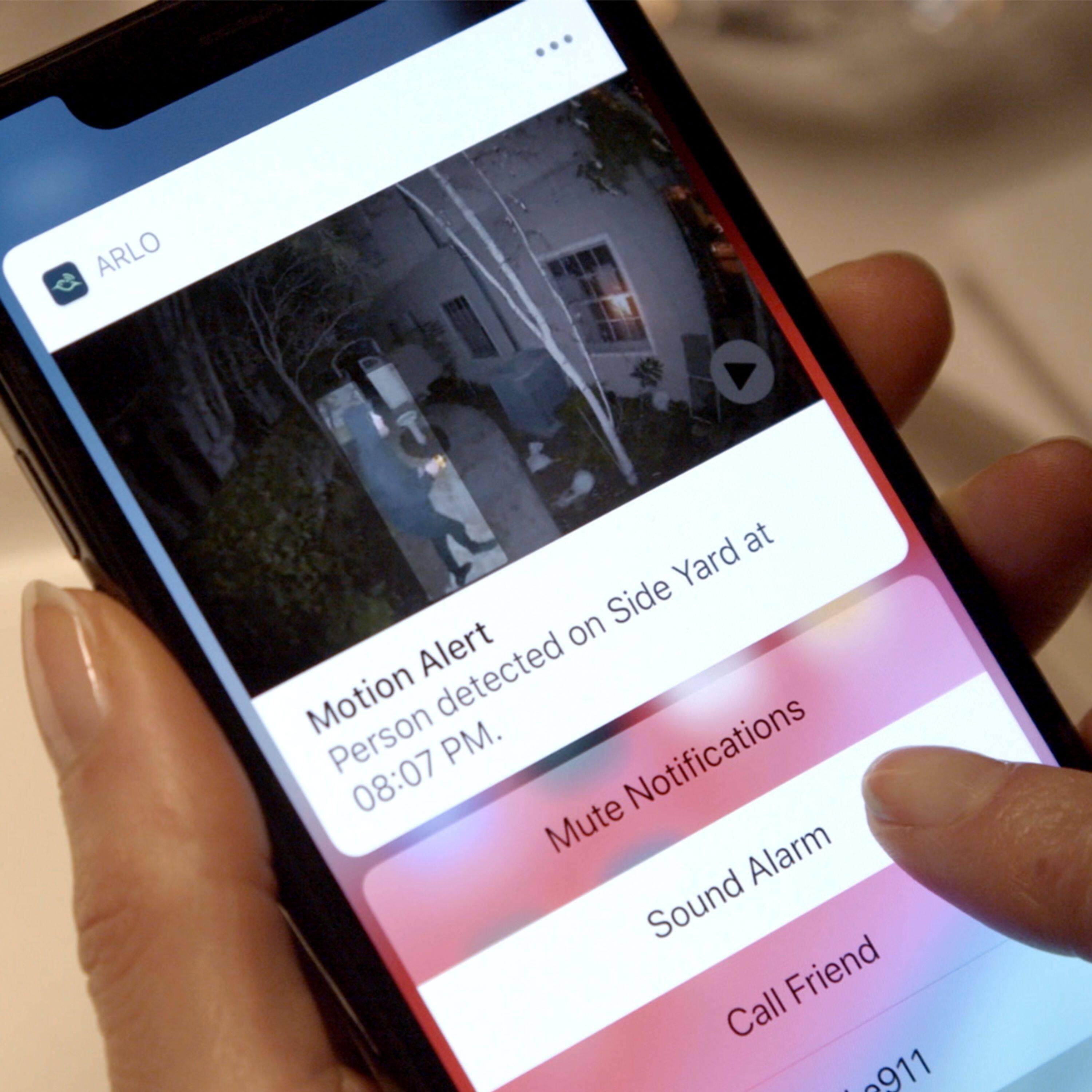 Alt View 17. Arlo - Arlo Ultra 2 Camera, 2 Pack, White - VMS5240-20000S - White.