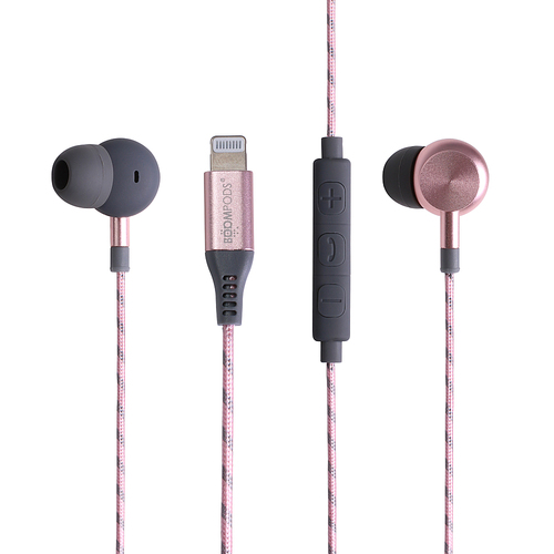 Boompods - Digibuds Wired Lightning Connector Headphones - Rose Gold