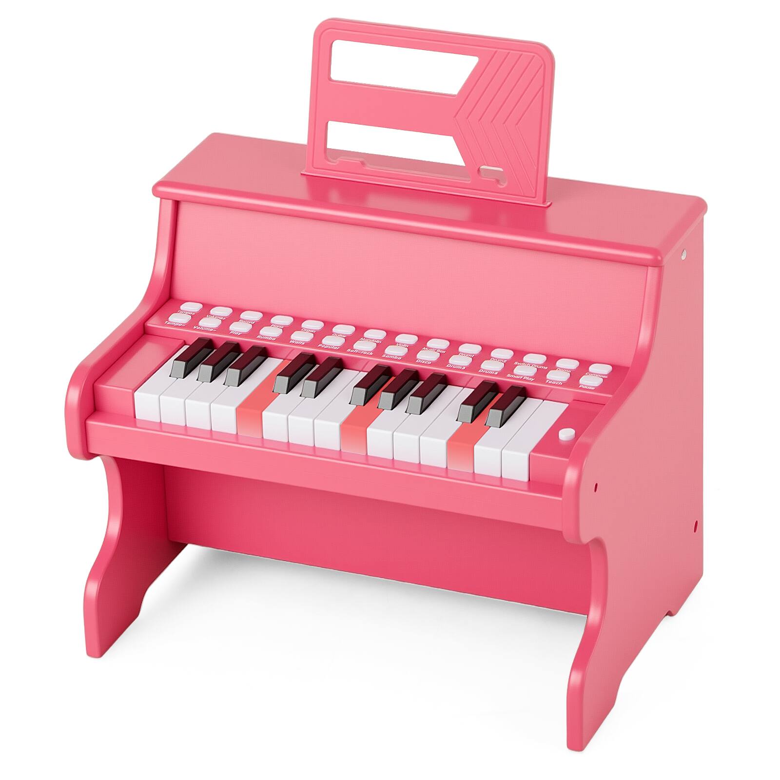 Alt View 9. Gymax - Gymax 25 Keys Digital Piano w/Music Stand Teaching Mode Lighted Keys 6 Instruments Pink - Pink.