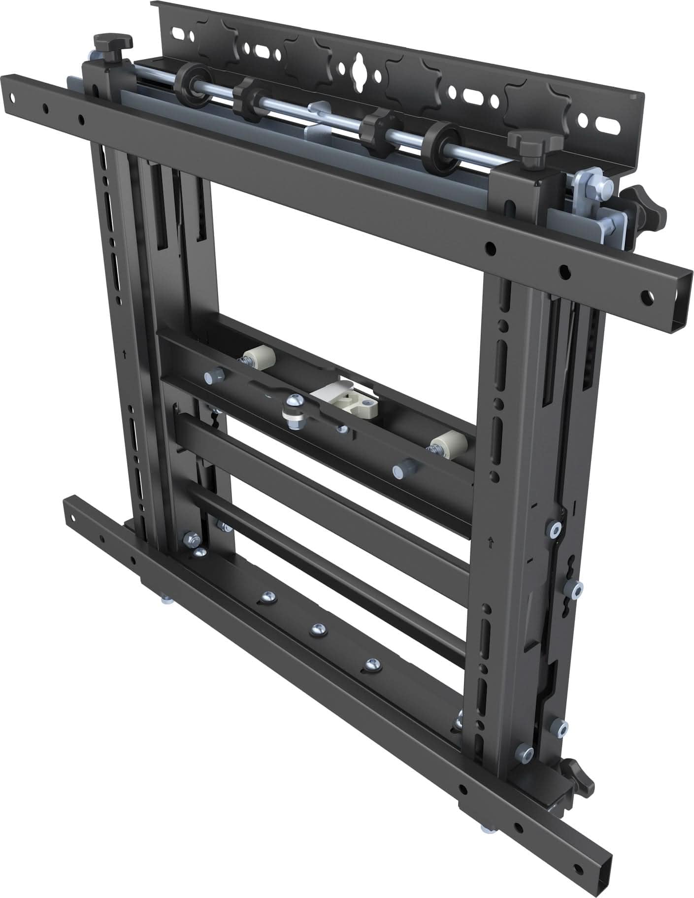 Angle. Mount-It! - Video Wall Mount Bundle for 37–70" TVs – 4x MI-367 Mounts + Free Spacer, 110 lbs Capacity - Black.