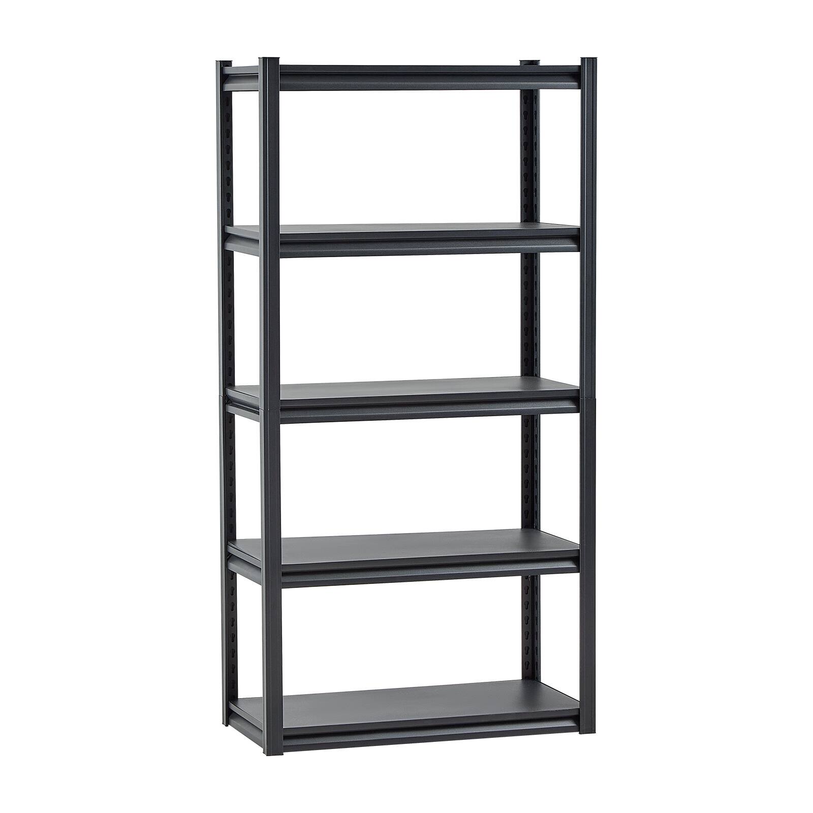Alt View 5. VEVOR - Storage Shelves, 2000 lbs, 5 Tier Garage Storage Shelving, 16" D x 32" W x 63" H Adjustable Metal Shelves - Black.