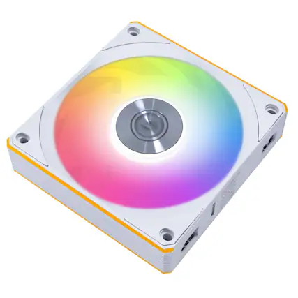 Front. Lian Li - 12rcl1w1w wireless 120mm argb case fan reverse blade single white - Argb.